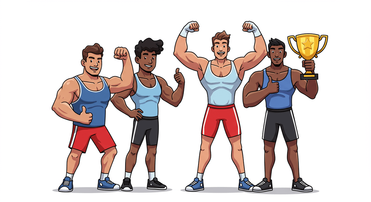 The Weigh Off cartoon characters celebrating